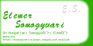 elemer somogyvari business card